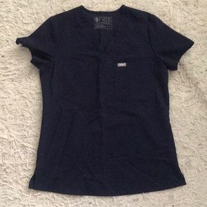 Navy Figs Scrub Top